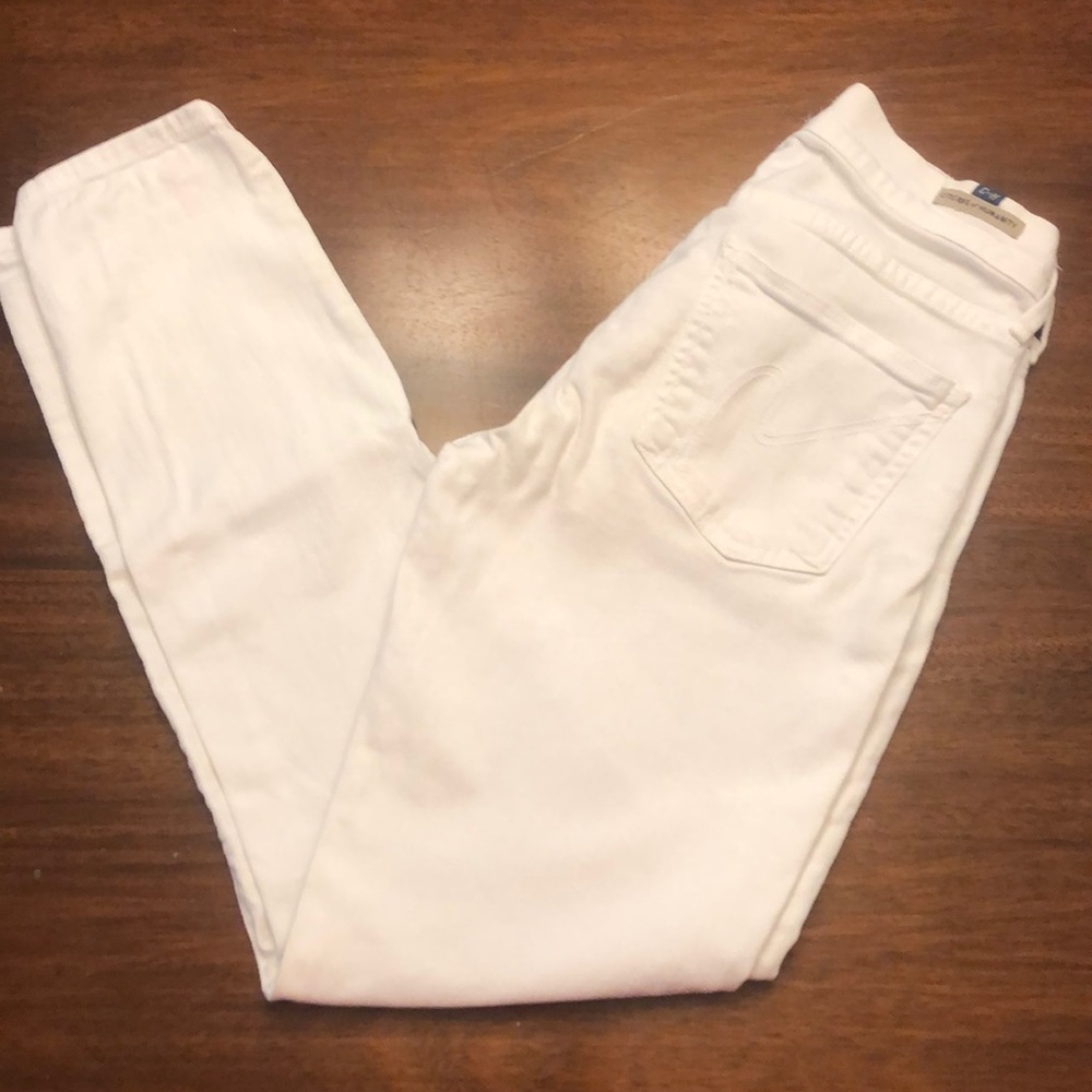 Citizen of Humanity White Skinny Cropped Jeans